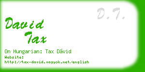 david tax business card