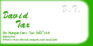 david tax business card